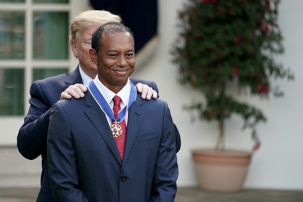 President Trump Awards Medal Of Freedom To Golfer Tiger Woods Getty Images